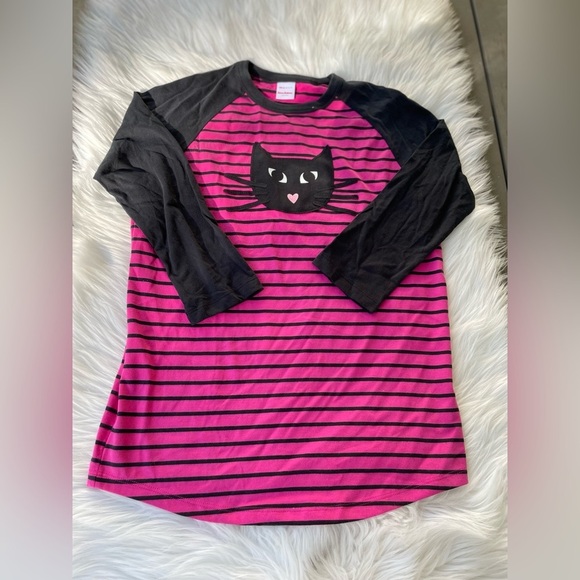 Hanna Andersson Other - Hanna Andersson Cat Print Long Sleeve  Cotton Tunic Pink Kids Size 14/16